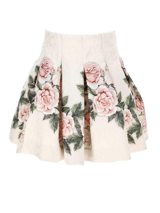 Rose Print Skirt for Girls