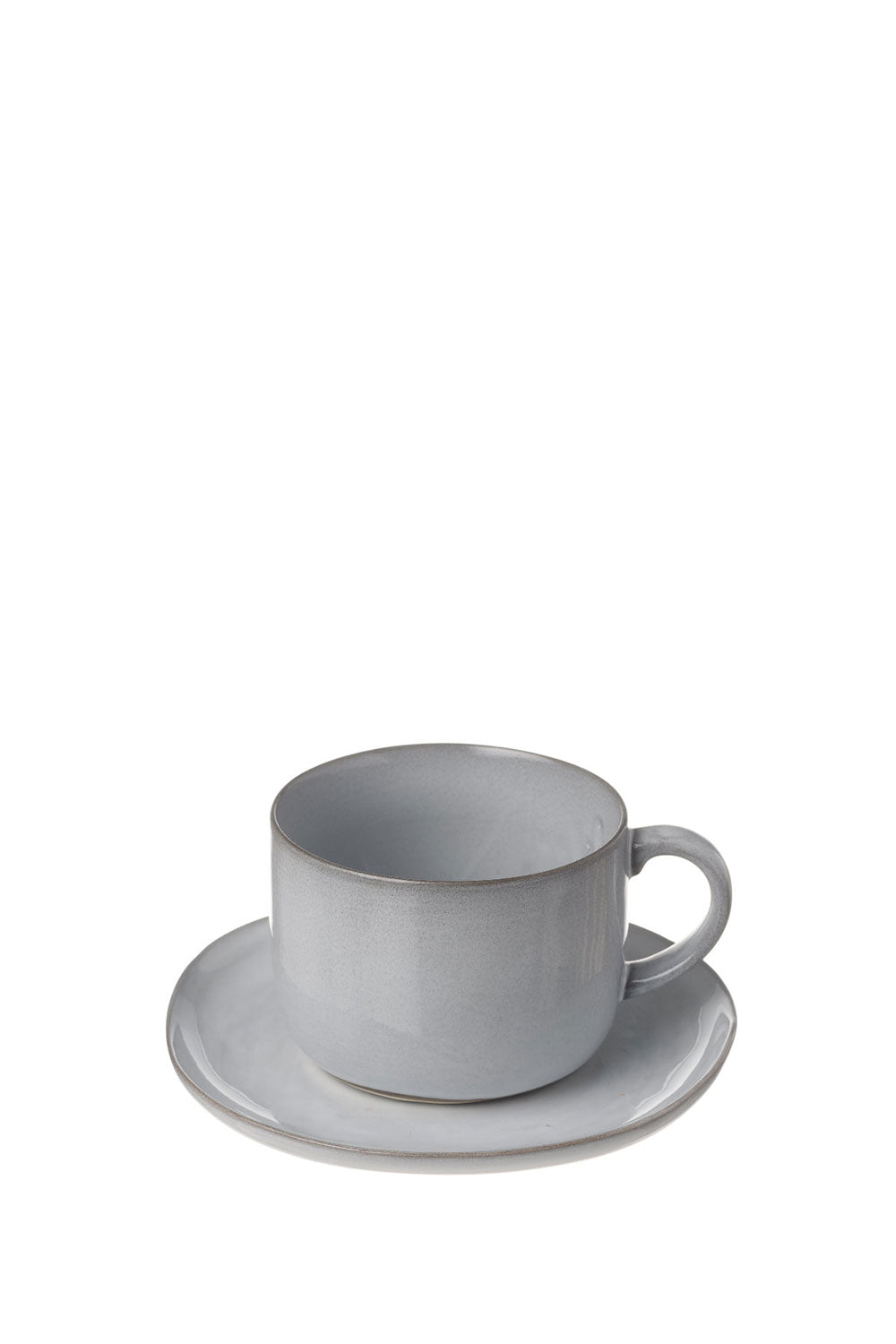 Svelte Tea Cup & Saucer, Stone