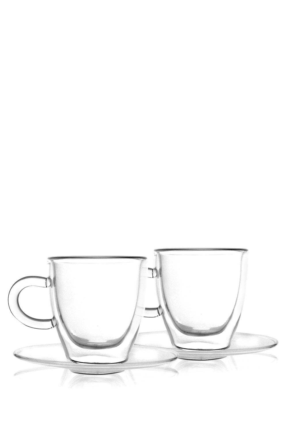 Set Of 2 Amo Double Wall Espresso Cups with Saucer 50ml