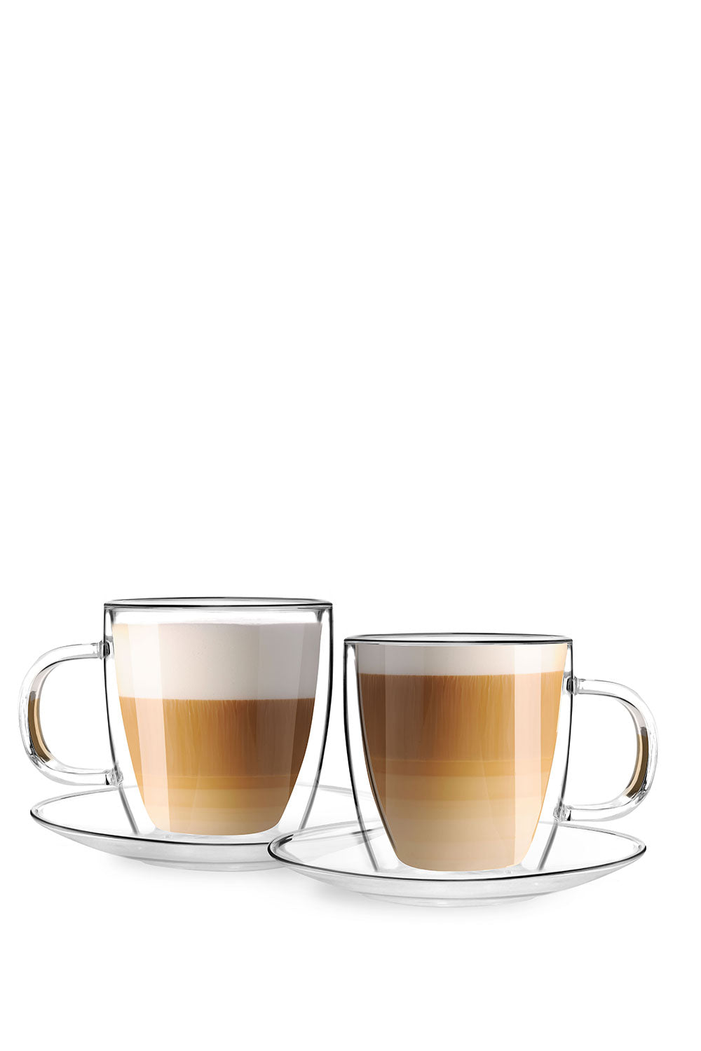 Set Of 2 Amo Double Wall Glasses With Saucer 250ml