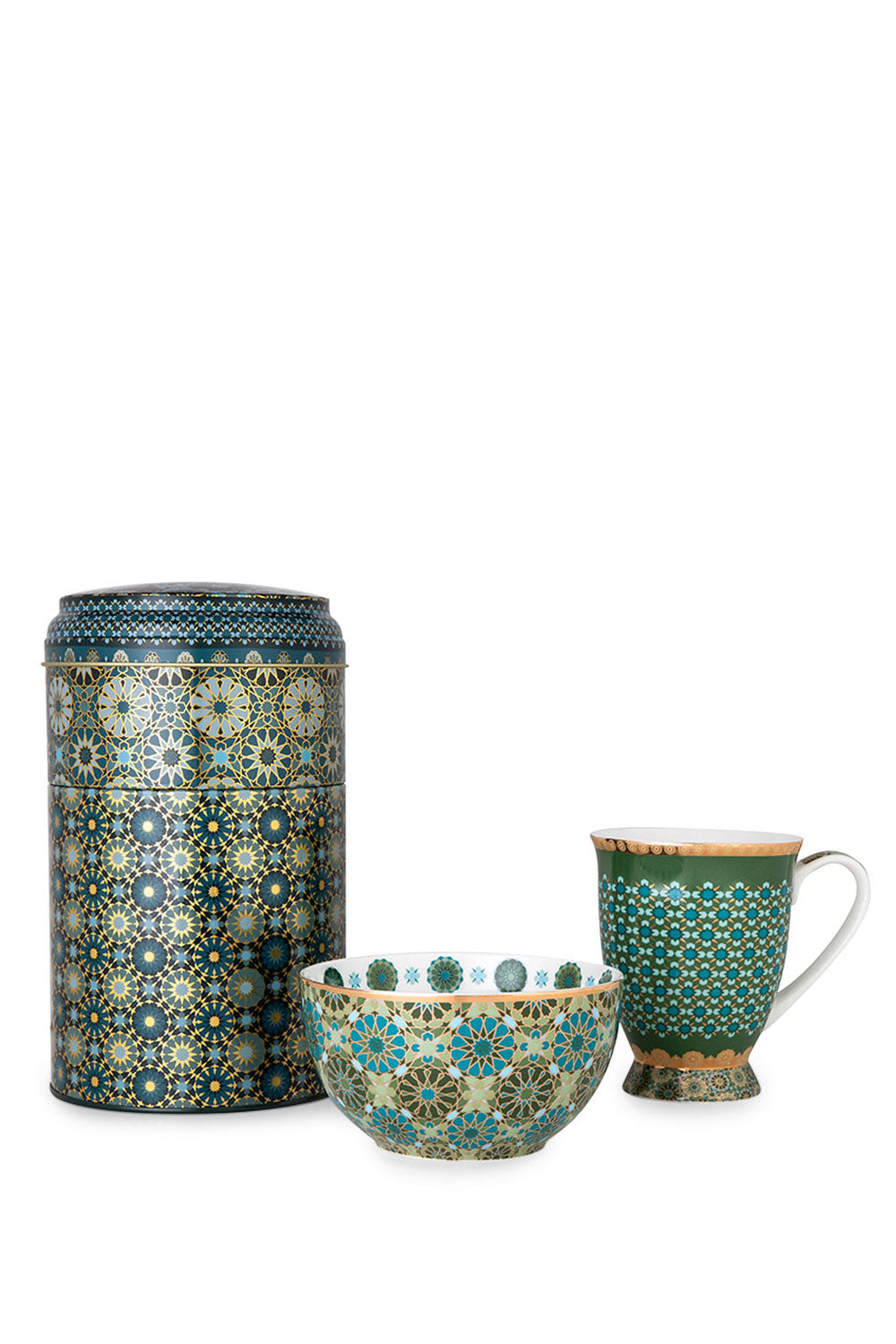 Andalusia Tin Box with Mug and Bowl