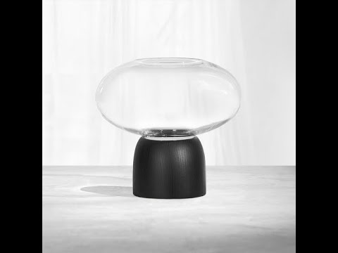 Porcini Vase Glass, 22cm